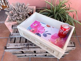 Antiguo cajón madera