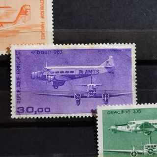 Lote sellos Francia Scott c-57, 58 y 59