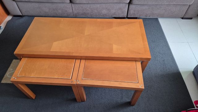 URGE Mesa pequeña comedor más 2 mesitas apoya pies