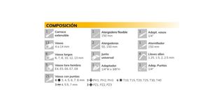 Juego completo de carraca ALYCO 58 piezas