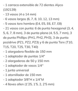 Juego completo de carraca ALYCO 58 piezas