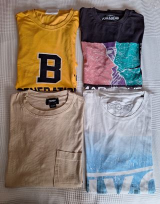 Lote camisetas Pull and bear M