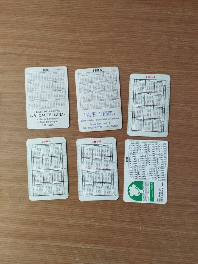 Calendarios de bolsillo varios