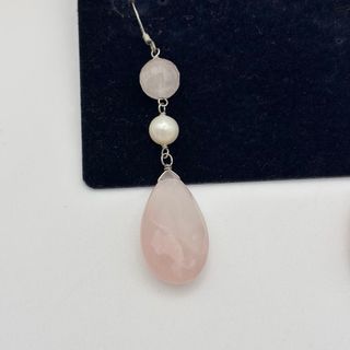 Pendientes Swarovski cuarzo rosa