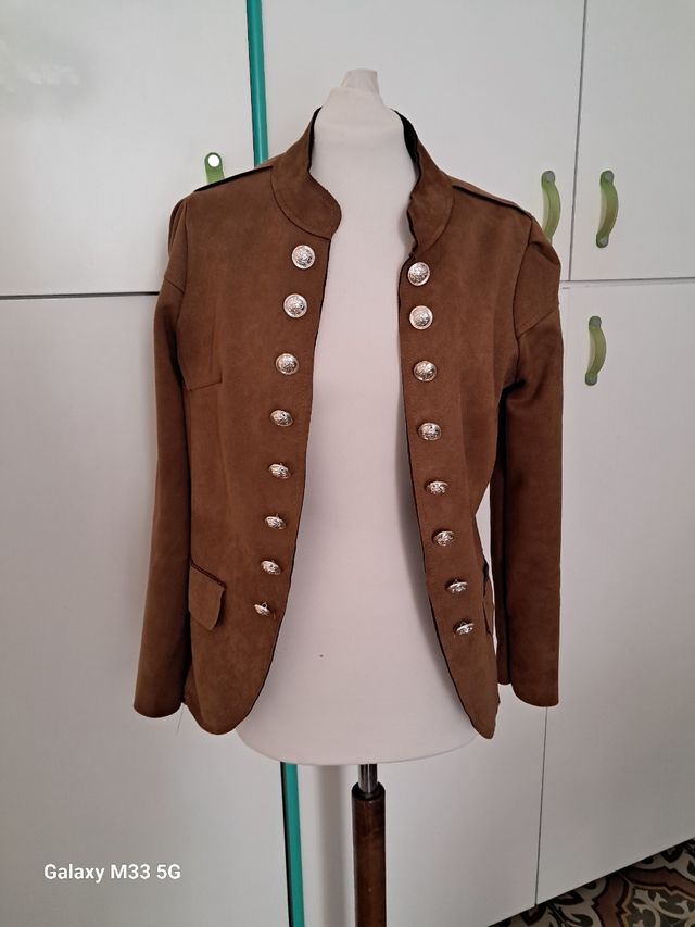 Giacca donna effetto camoscio