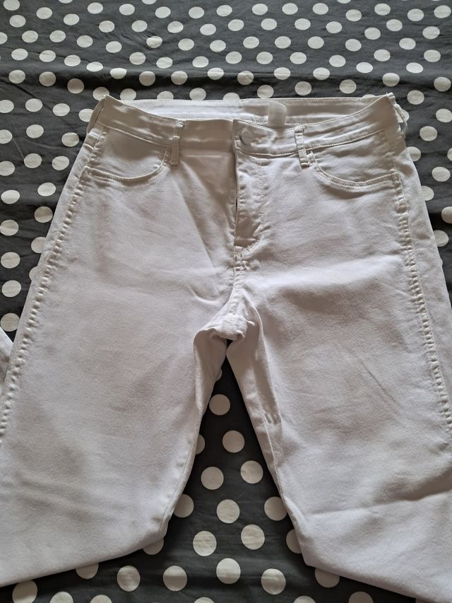 Vaquero skinny blanco HM