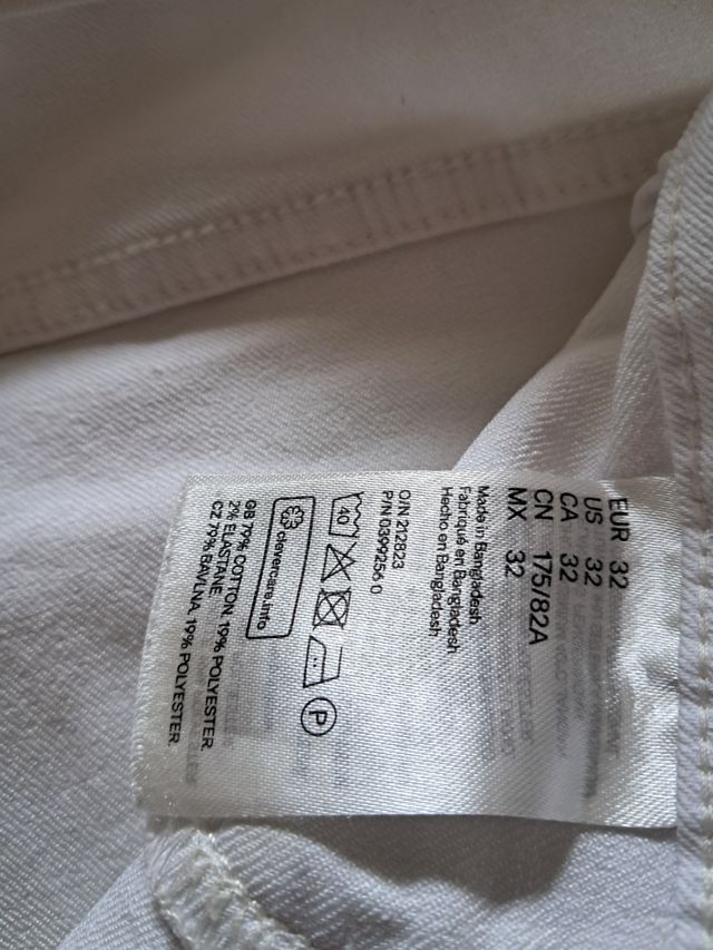 Vaquero skinny blanco HM