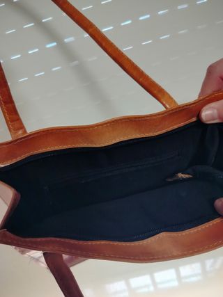 Bolso de cuero estampado flores
