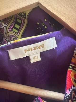 Vestido largo asimetrico con volantes Niza