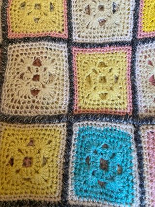 Coperta patchwork in lana