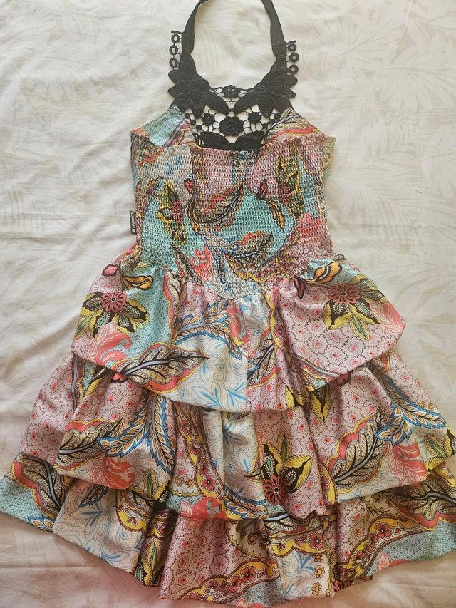 Vestido joya seda y encaje de Highly Preppy 