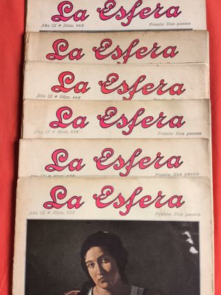 6 REVISTAS ANTIGUAS ILUSTRADAS LA ESFERA 1922