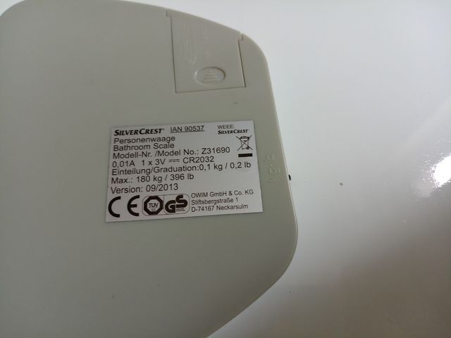 Báscula baño verde clarito Silvercrest 