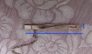 Pasador corbata plateado