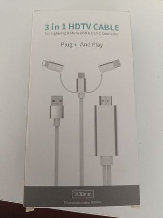 Cable microUSB, lightning, usb-C a HDMI