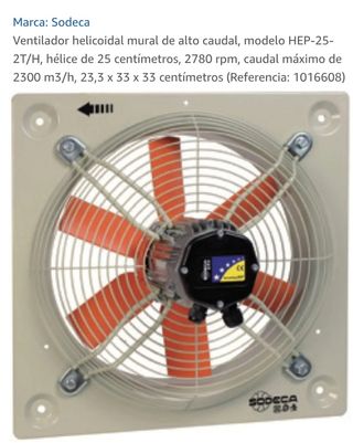 Ventilador SODECA industrial