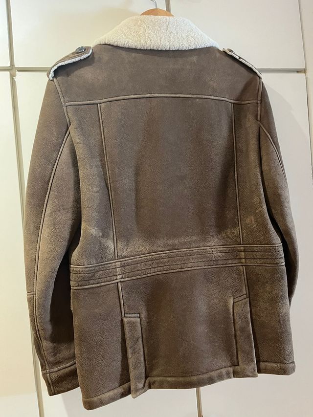 Chaqueton piel y lana Hugo Boss