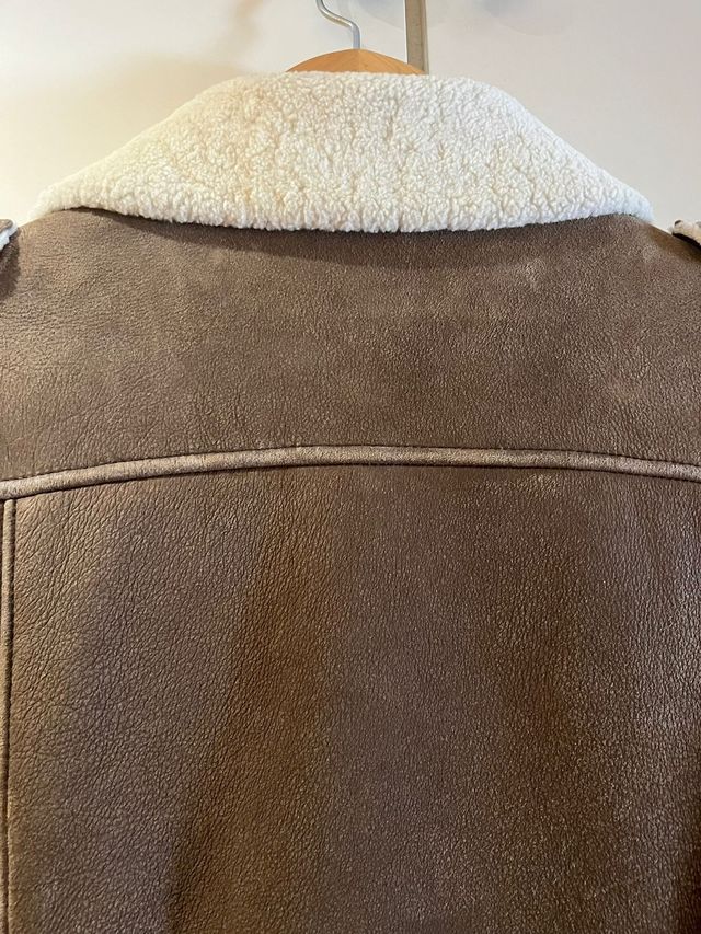 Chaqueton piel y lana Hugo Boss