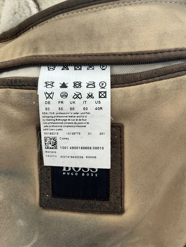 Chaqueton piel y lana Hugo Boss