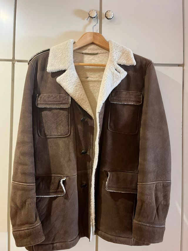 Chaqueton piel y lana Hugo Boss