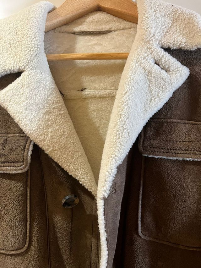 Chaqueton piel y lana Hugo Boss