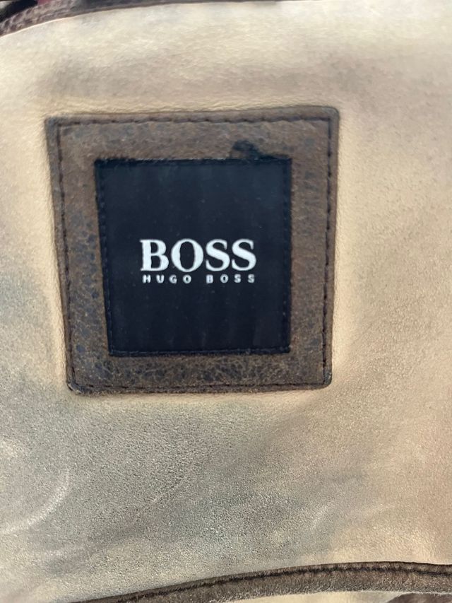 Chaqueton piel y lana Hugo Boss