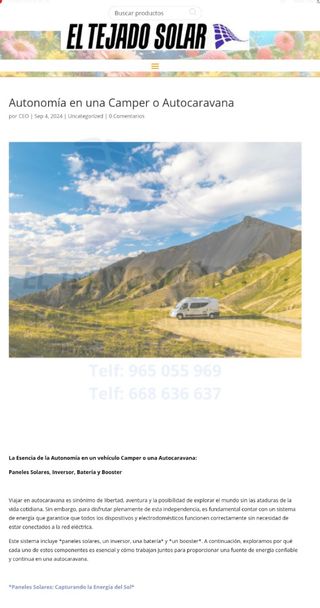KIT SOLAR CAMPER FURGONETA AUTOCARAVANA