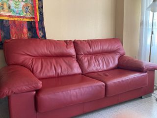Sofa de piel blanco