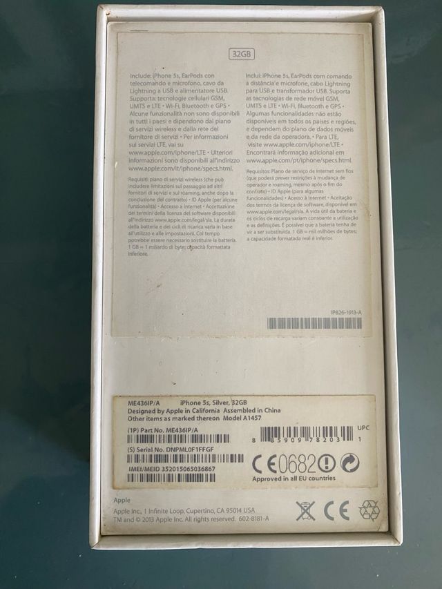 Caja iphone 5 S silver