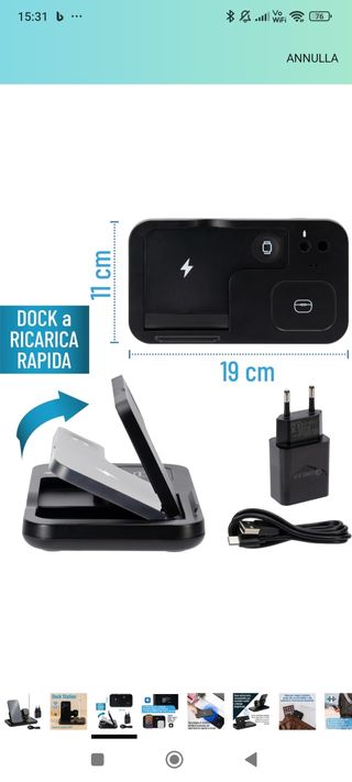 Stazione Ricarica Apple 3 in 1