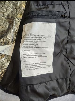 Chaleco Calefactable talla L. Nuevo 