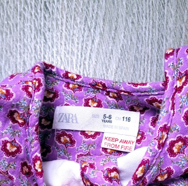 Vestido floral Zara Talla 5-6 años