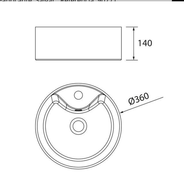 Lavabo sobre encimera