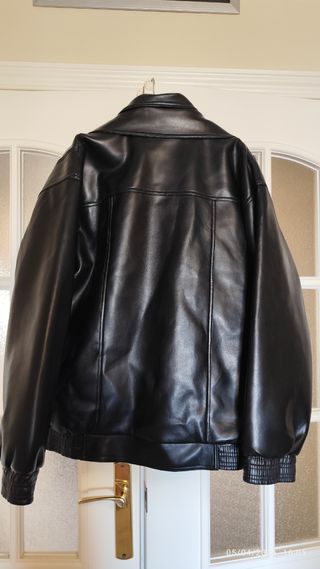 Cazadora de piel vintage de hombre