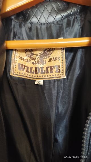 Cazadora de piel vintage de hombre