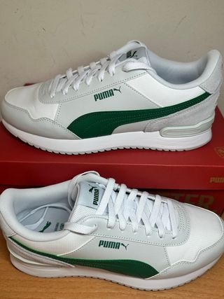 PUMA adaptor blancas y verdes 43 originales