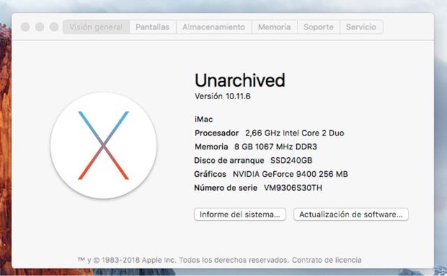 Tastiera e mouse iMac 20" 2009 OS Captain