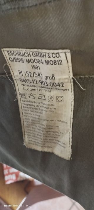 Giacca antipioggia Esercito Tedesco