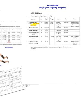 Programa Entrenamiento y Dieta Personalizados