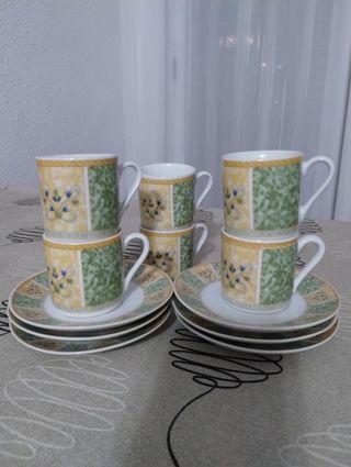Juego de 6 tacitas de te y café