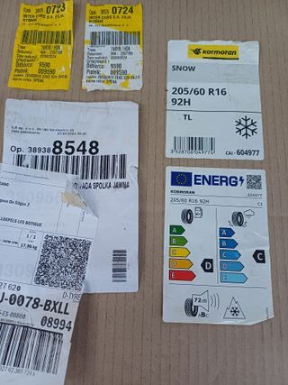 4 RUEDAS COMPLETAS con 205-60R-16 - (NIEVE)