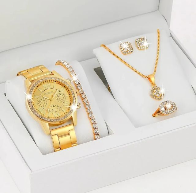 Reloj más pulsera cadena anillo