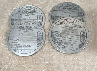Lexington - Set 4 posavasos de plata