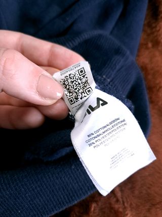 Sudadera FILA XL azul blanco half zip