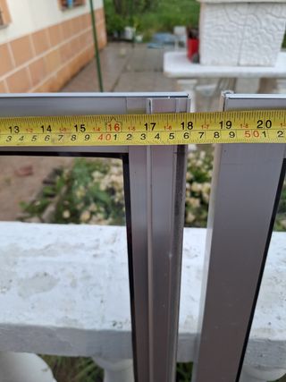 2 Hojas de ventana de aluminio