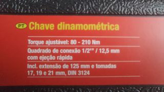 Chave Dinamométrica 80NM a 210NM