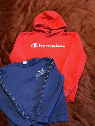 Lote sudaderas Puma y Champion M y S