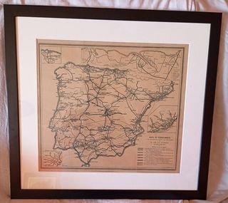 MAPA FERROCARRILES Y EMPALMES 1922