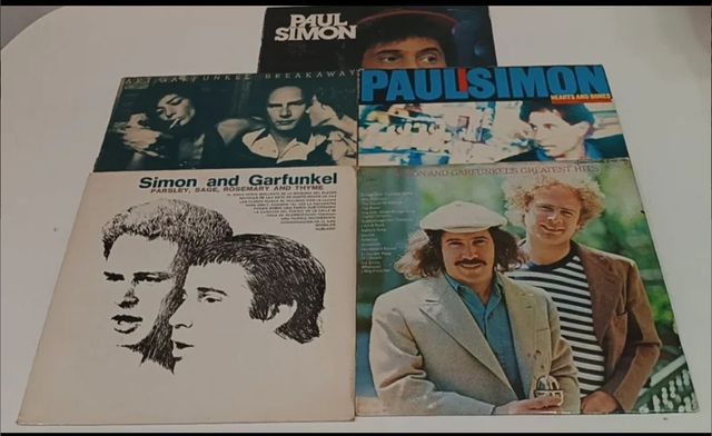 Simon Garfunkel, 5 Vinilos. Rock Pop Country