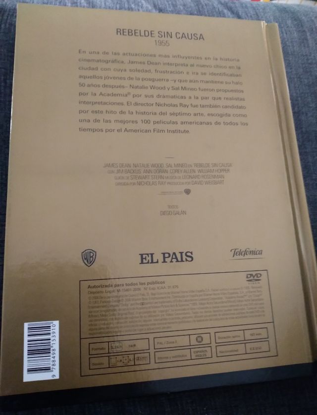 Libro DVD Rebelde sin causa